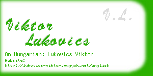 viktor lukovics business card